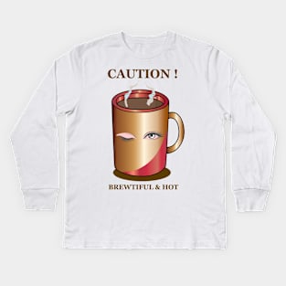 CAUTION Kids Long Sleeve T-Shirt